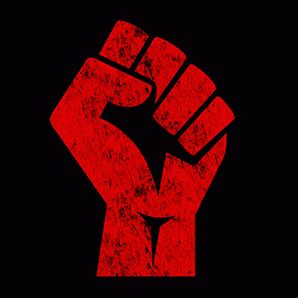 Red raised fist