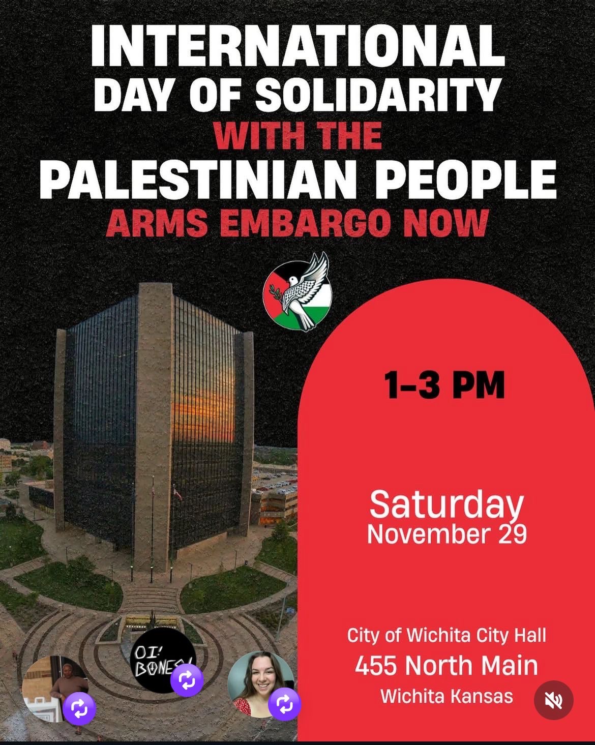 Event poster featuring the Wichita City building.